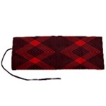 pattern rot schwarz Roll Up Canvas Pencil Holder (S)