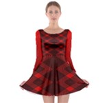 Rot Dunkel Long Sleeve Skater Dress