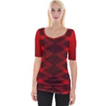 Rot Dunkel Wide Neckline T-Shirt