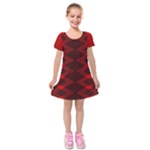 Rot Dunkel Kids  Short Sleeve Velvet Dress