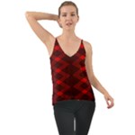 Rot Dunkel Chiffon Cami