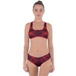 Rot Dunkel Criss Cross Bikini Set