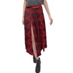 Rot Dunkel Velour Split Maxi Skirt