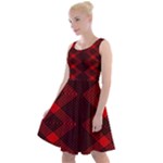 Rot Dunkel Knee Length Skater Dress