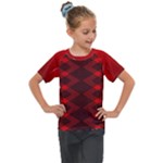 Rot Dunkel Kids  Mesh Piece T-Shirt