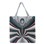 Fractal grau Grocery Tote Bag