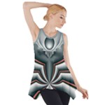 Fractal grau Side Drop Tank Tunic