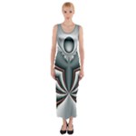 Fractal grau Fitted Maxi Dress