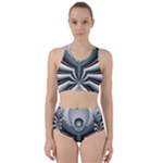 Fractal grau Racer Back Bikini Set