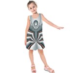 Fractal grau Kids  Sleeveless Dress