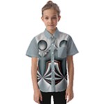 Fractal grau Kids  Short Sleeve Shirt