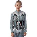 Fractal grau Kids  Long Sleeve Shirt