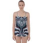 Fractal grau Babydoll Tankini Set