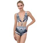 Fractal grau Tied Up Two Piece Swimsuit