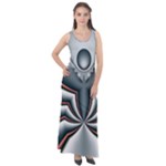 Fractal grau Sleeveless Velour Maxi Dress