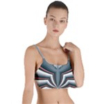 Fractal grau Layered Top Bikini Top 