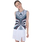 Fractal grau Women s Sleeveless Sports Top