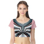 Altrosa fractal Short Sleeve Crop Top