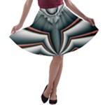 Altrosa fractal A-line Skater Skirt