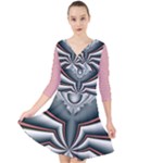 Altrosa fractal Quarter Sleeve Front Wrap Dress