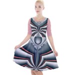 Altrosa fractal Quarter Sleeve A-Line Dress