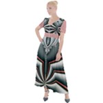 Altrosa fractal Button Up Short Sleeve Maxi Dress