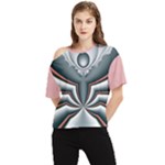 Altrosa fractal One Shoulder Cut Out T-Shirt