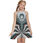 Altrosa fractal Kids  Halter Collar Waist Tie Chiffon Dress