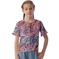 Kids  Cuff Sleeve Scrunch Bottom T-Shirt 