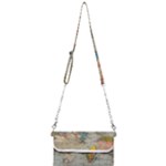 Vintage World Map Mini Crossbody Handbag