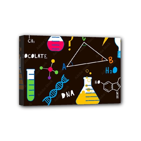 Science Lesson Flat Vector Seamless Pattern Mini Canvas 6  x 4  (Stretched) from ArtsNow.com