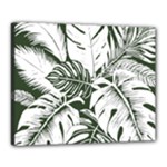 Abstract Art Tropical Leaves Canvas 20  x 16  (Stretched)