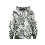 Abstract Art Tropical Leaves Kids  Zipper Hoodie