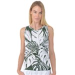 Abstract Art Tropical Leaves Women s Basketball Tank Top