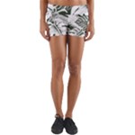 Abstract Art Tropical Leaves Yoga Shorts