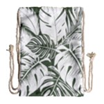 Abstract Art Tropical Leaves Drawstring Bag (Large)