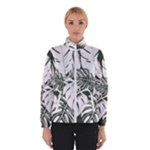 Abstract Art Tropical Leaves Women s Bomber Jacket