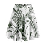 Abstract Art Tropical Leaves High Waist Skirt