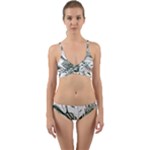 Abstract Art Tropical Leaves Wrap Around Bikini Set