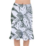 Abstract Art Tropical Leaves Short Mermaid Skirt