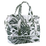 Abstract Art Tropical Leaves Sports Shoulder Bag with Shoes Compartment