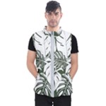 Abstract Art Tropical Leaves Men s Puffer Vest