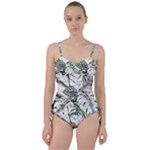 Abstract Art Tropical Leaves Sweetheart Tankini Set