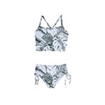 Abstract Art Tropical Leaves Girls  Tankini Swimsuit