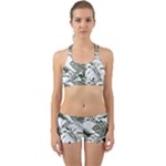 Abstract Art Tropical Leaves Back Web Gym Set