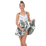 Abstract Art Tropical Leaves Inside Out Casual Dress