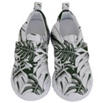 Abstract Art Tropical Leaves Kids  Velcro No Lace Shoes