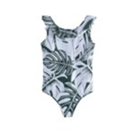 Abstract Art Tropical Leaves Kids  Frill Swimsuit