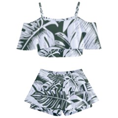 Kids  Off Shoulder Skirt Bikini 