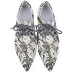 Abstract Art Tropical Leaves Pointed Oxford Shoes